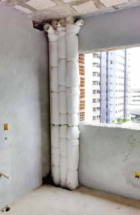Tuberías hidrosanitarias envueltas con EcoFiber Hydro